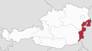 Geografische Lage des Burgenlandes