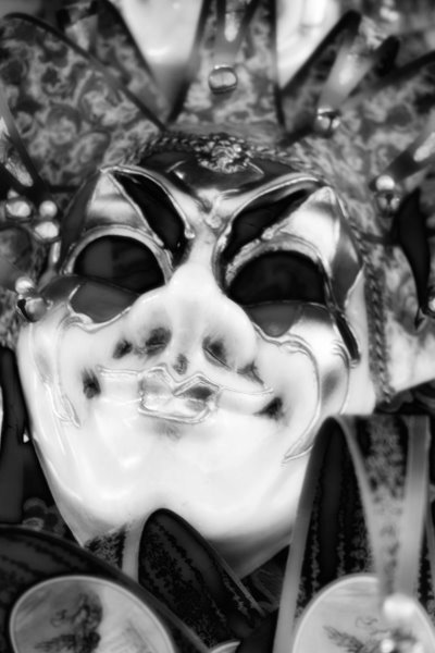 Sardonisches Lachen einer Maske