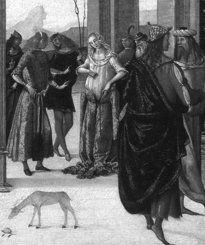 Die Verbannung (Exil) der Griseldis (Detail), Italien, um 1490. Nach diesem Gemlde erhielt der bisher nicht identifizierte Meister der Griseldis seinen Notnamen